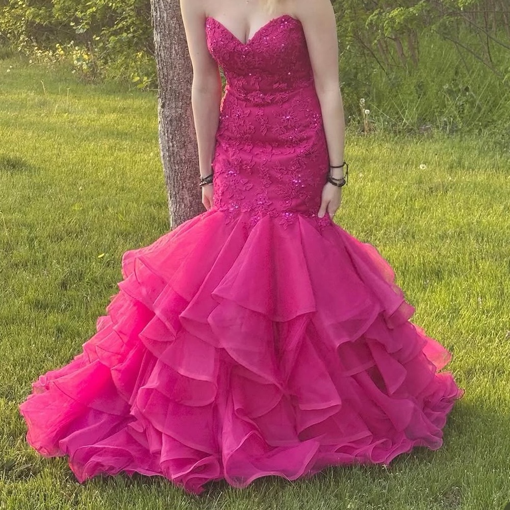 Mori Lee hot pink/magenta Formal Dress